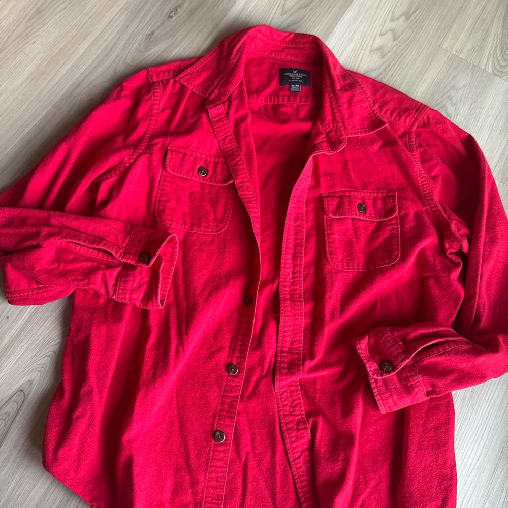 Red Button-Up Shacket